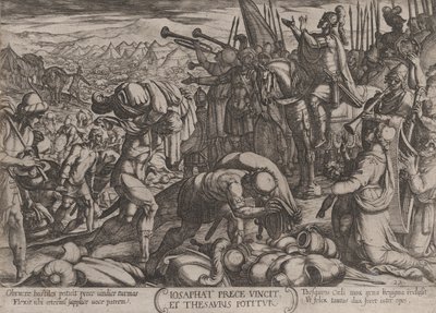 Plate 22: Josaphat takker Gud for hans seier, fra 