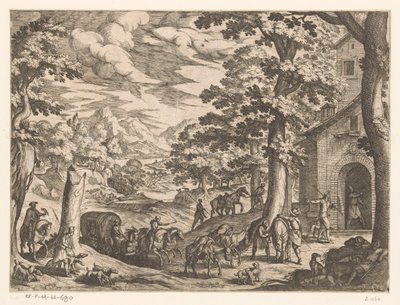 Tilbake fra jakten Jaktscener (del 8) (serietittel) av Antonio Tempesta