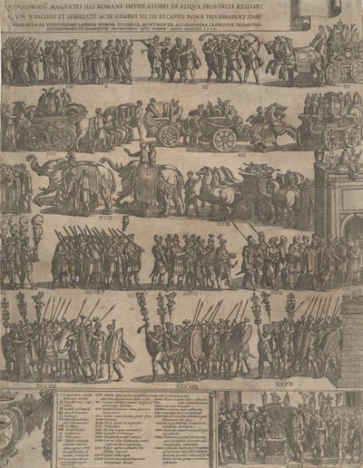 Triumf av en romersk keiser venstre side, 1603. av Antonio Tempesta