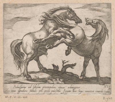 Twee parende paarden Paarden uit verschiedelden landen (serietittel) Med disse lederne vil du bli feiret som en leder med viroru-munn. av Antonio Tempesta