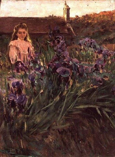 Jente nær Eremitasjen (olje på lerret) av Antonio Utrillo I Viadera