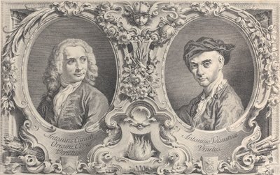 Portretter av Canaletto og Visentini, 1735., 1735. av Antonio Visentini