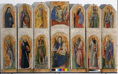 Polyptyk fra Praglia, ca. 1448 av Antonio Vivarini
