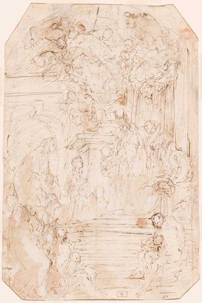 Presentasjon av jomfruen i tempelet [verso] av Antonio Zanchi