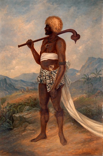 fijiansk mann, ca. 1893. av Antonio Zeno Shindler