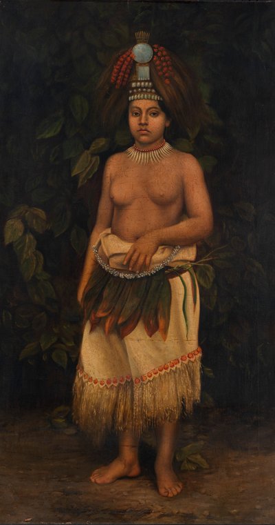 Samoansk kvinne, ca. 1885-1899. av Antonio Zeno Shindler