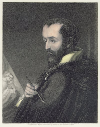Selvportrett, gravert av Henry Meyer (1782-1847) pub. av William Mackenzie av Antonio da Correggio