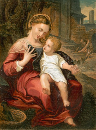 Den hellige familie av Antonio da Correggio