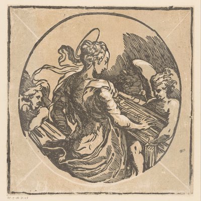 Sankt Cecilia musikeren av Antonio da Trento (possibly)