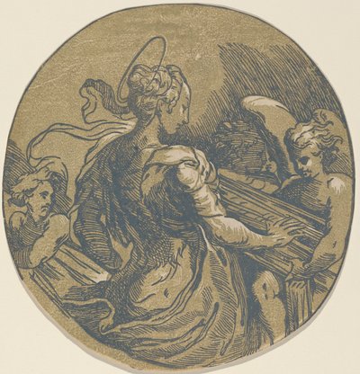 Saint Cecilia, første halvdel av 1500-tallet. av Antonio da Trento