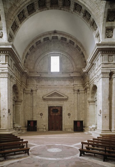 Innvendig utsikt over kirken St Biagio av Antonio da the elder Sangallo