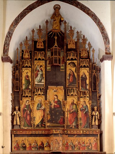 Polyptic of the Poem of Redemption and Coronation of the Virgin Mary Tremaleri av Antonello de Saliba av Antonio de Saliba