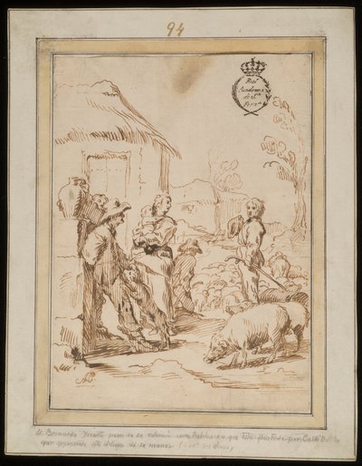 Shepherds Scene av Antonio del Castillo y Saavedra