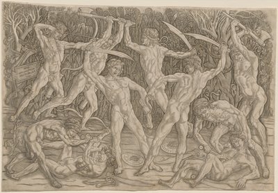 Battle of the Nudes, 1470-80-tallet. av Antonio Pollaiuolo