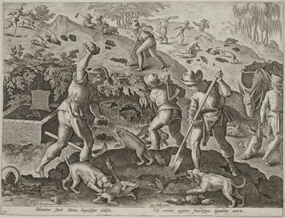 Grevlingjakt av Antonius Wierix