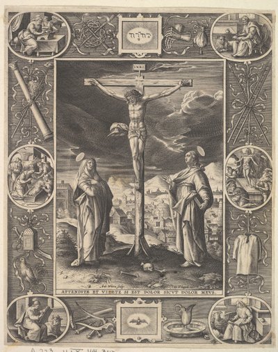 Kristus på korset, før 1586. av Antonius Wierix