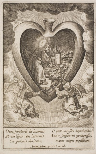 Hellig hjerte for Jesu elsker av Antonius Wierix