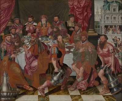 Bankett for rådsmedlemmene i rådhuset, 1574. av Antoon Claeissens