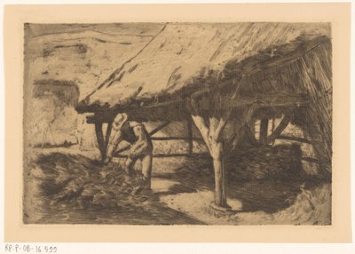 Gård med høyfjøs (original tittel) av Antoon Derkinderen