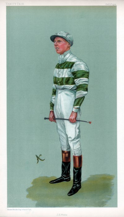 John Evelyn Watts , britisk jockey, 1903. av Ao