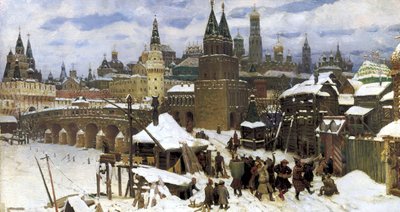 Moskva på 1600-tallet. All Saints Bridge, 1901 av Apollinari Mikhailovich Vasnetsov