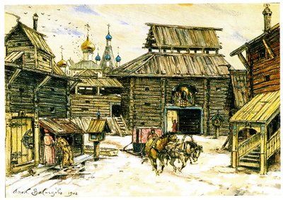 Gamle Moskva. Trebyen, 1902 av Apollinari Mikhailovich Vasnetsov