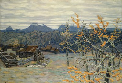 Landsby i Uralfjellene av Apollinari Mikhailovich Vasnetsov