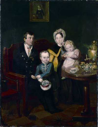 Familieportrett, 1837 av Apollon Nikolayevich Mokritsky