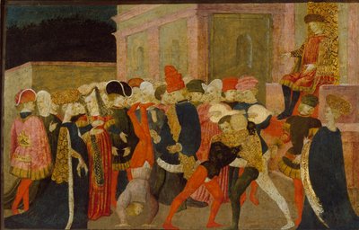 The Rape of the Sabine Women, 1400-tallet av Apollonio di Giovanni di Tommaso