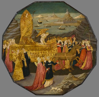 The Triumph of Chastity, ca 1450-1460 (tempera og bladgull på panel) av Apollonio di Giovanni di Tommaso