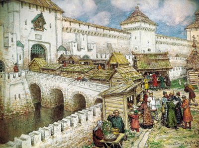 Bokhandler på Kristus Frelser-broen, 1916. av Appolinari Mikhaylovich Vasnetsov