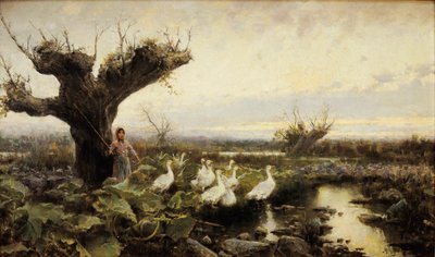 Den lille gåsevokteren, maleri av Arcadi Mas Fondevila, tidlig på 1900-tallet av Arcadi Mas i Fondevila