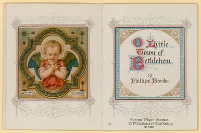 Illustrasjon for O Little Town of Bethlehem (chromolitho) av Archibald Henning
