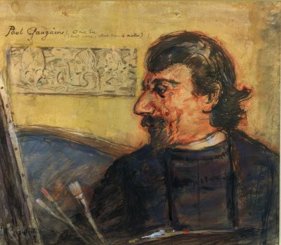 Portrett av Paul Gauguin av Archibald Standish Hartrick