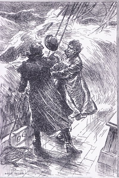 Ready hadde akkurat tid til å klamre seg med begge hender, 1900-tallet av Archibald Webb