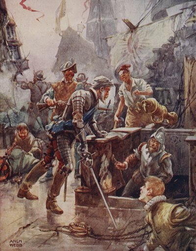 Så ropte han, med en stolt blek leppe: 