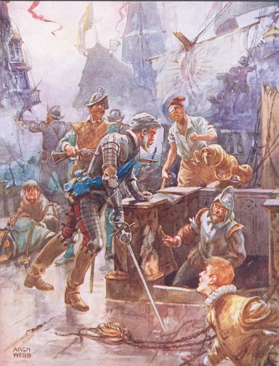 Så ropte han, med en stolt blek leppe: 