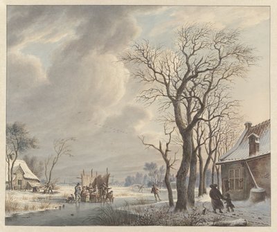 Vinterlandskap med ismoro av Arend van Glashorst jr.