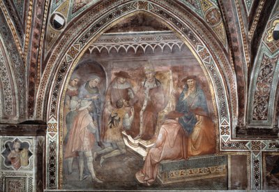 Pave Alexander III - Fresco av Aretino Luca Spinello or Spinelli