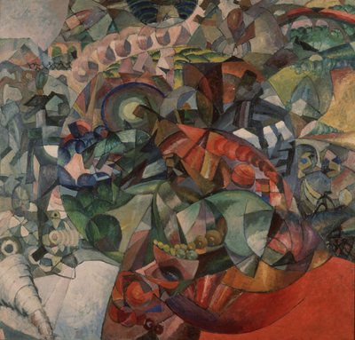 Allegori om den patriotiske krigen i 1812, 1912 av Aristarkh Vasilievic Lentulov