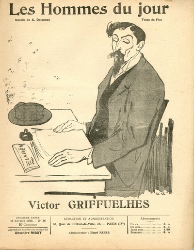 Cover av ""The Men of the Day"", Satirical in B & W av Aristide Delannoy