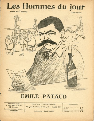 Cover av ""The Men of the Day"", Satirical in B & W av Aristide Delannoy