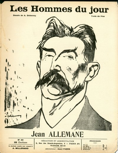 Cover av ""The Men of the Day"", Satirical in B & W av Aristide Delannoy