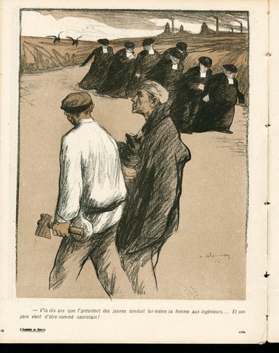 L'Plate au beurre, nummer 134, satirisk i farger av Aristide Delannoy