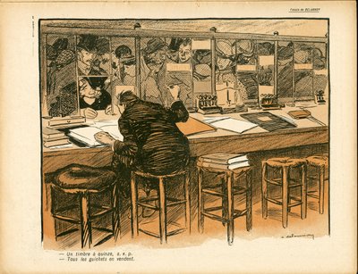 L'Plate au beurre, nummer 164, satirisk i farger av Aristide Delannoy