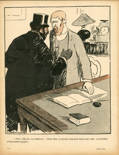 L'Plate au beurre, nummer 173, satirisk i farger av Aristide Delannoy