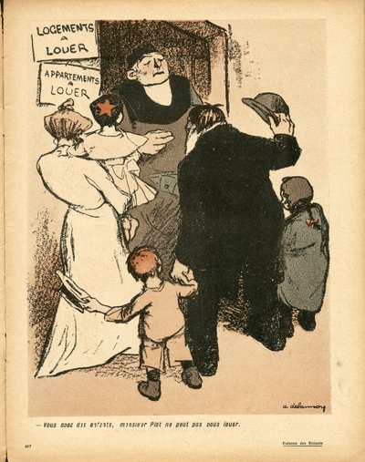 L'Plate au beurre, nummer 338, satirisk i farger av Aristide Delannoy