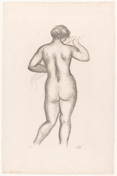Naken kvinne sett fra baksiden Femme nue de dos (original tittel) av Aristide Maillol (signed by artist)