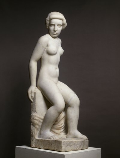 Naken jente og drapering; Naken jente med drapering av Aristide Maillol
