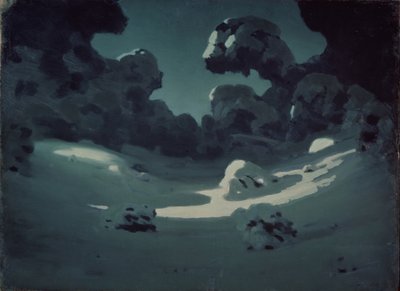 Måneskinnsflekker i skogen. Vinter, 1898-1908 av Arkhip Ivanovich Kuindzhi